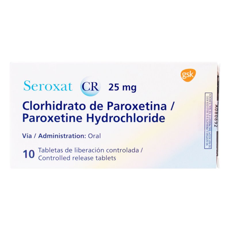 Seroxat Cr 25 Mg 10 Tabletas (3%+)(Pae)