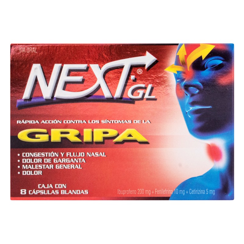 Next Gl Gripa 8 Capsulas Blandas(Sf)