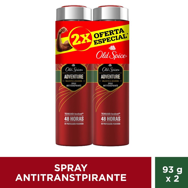 2 Pack Old Spice Spray Adventure Aerosol
