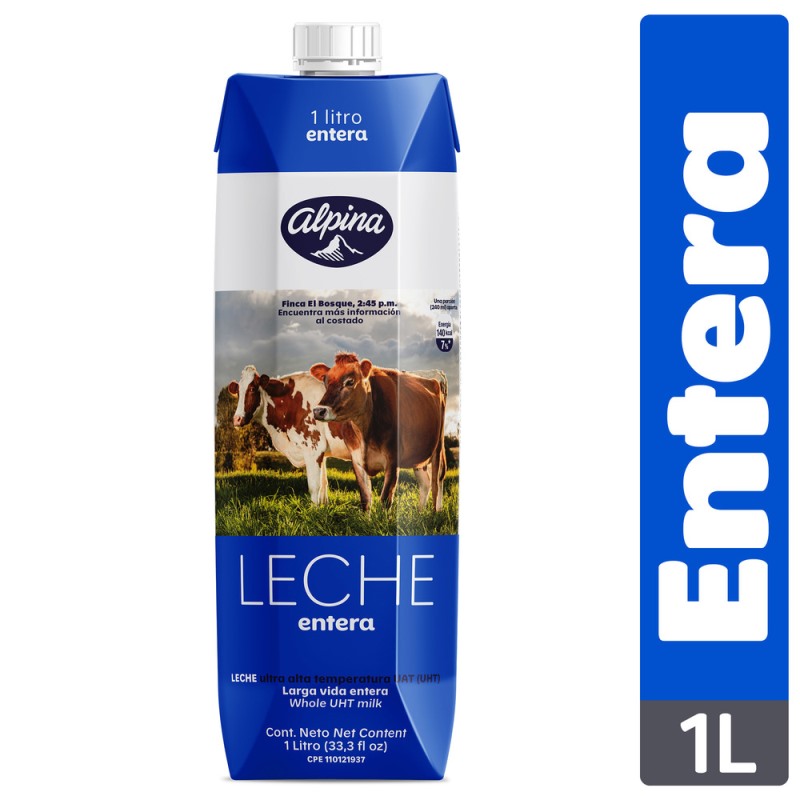 Leche Alpina Entera Caja 1Litro