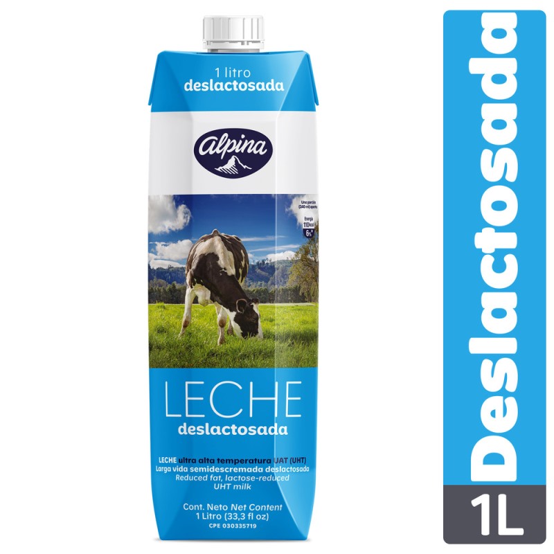 Leche Alpina Deslactosada Caja 1 Litro