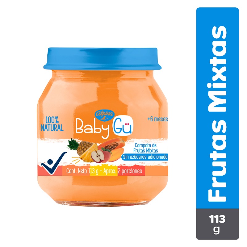 Compota Alpina Baby Gu Frutas Mix113 Gr
