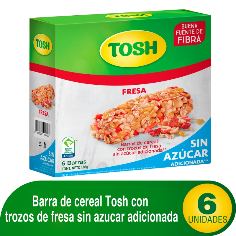 Barcereal Tosh Fresa Sin Azu23G 6 Und