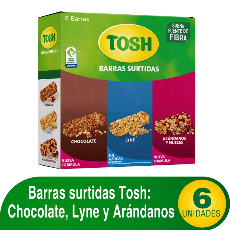 Barra Cereal Tosh Surtidas 23 Gr 6 Und