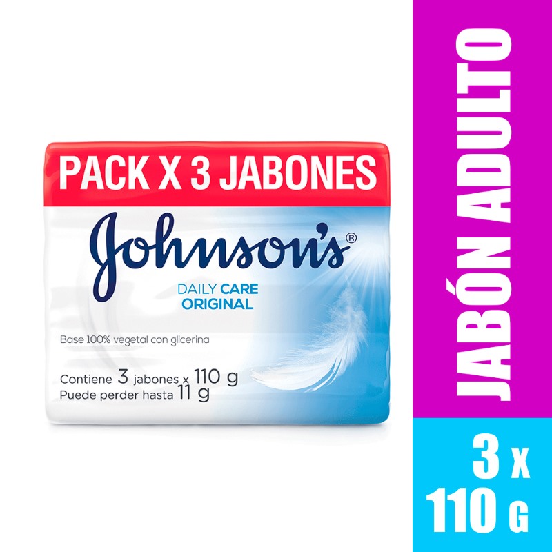 3 Jabon Jj Adulto Original 110 Gr