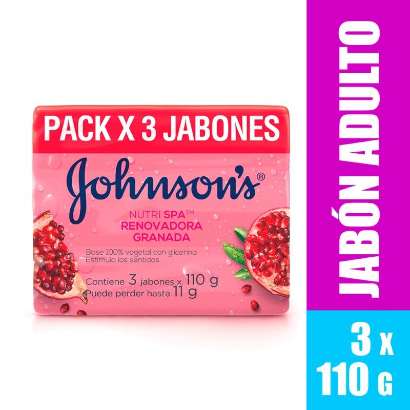 3 Jabon Jj Adulto Granada 110 Gr