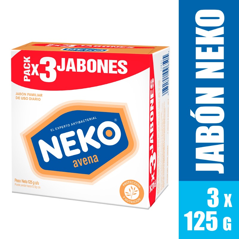3 Jabon Neko Avena 125 Gr