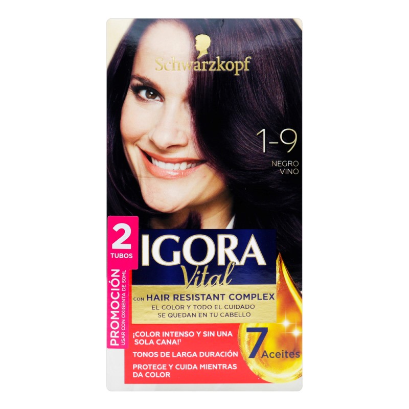 Igora Vital Kit 1-9 2 Tub Negro Vino