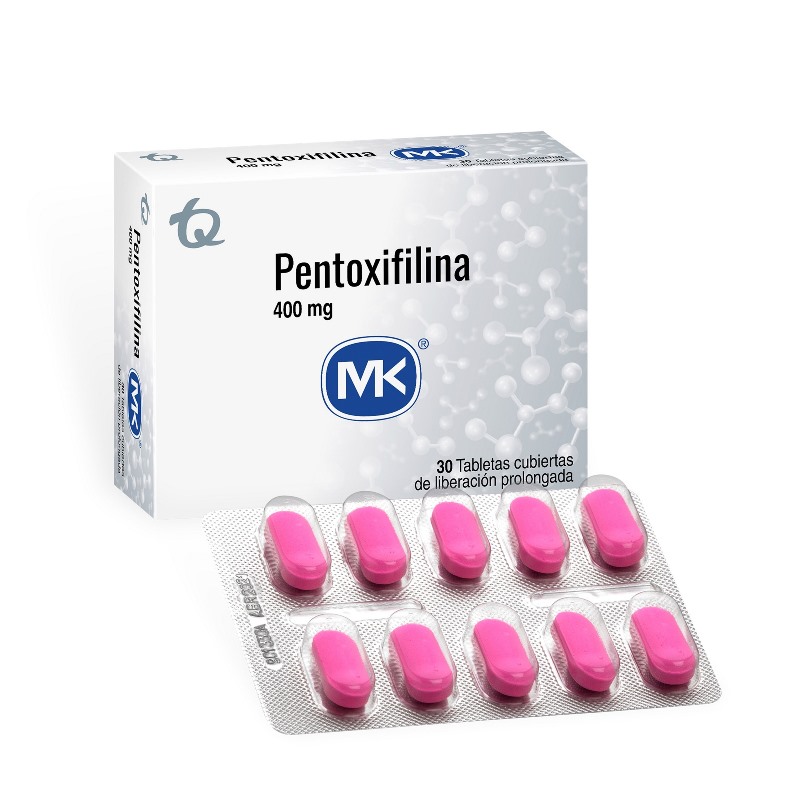 Pentoxifilina Lp 400 Mg 30 Tabletas Mk