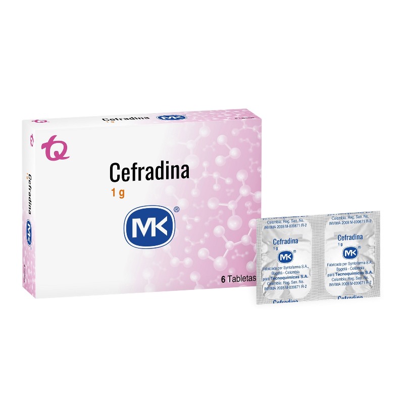 Cefradina 1 Gr 6 Tabletas Mk