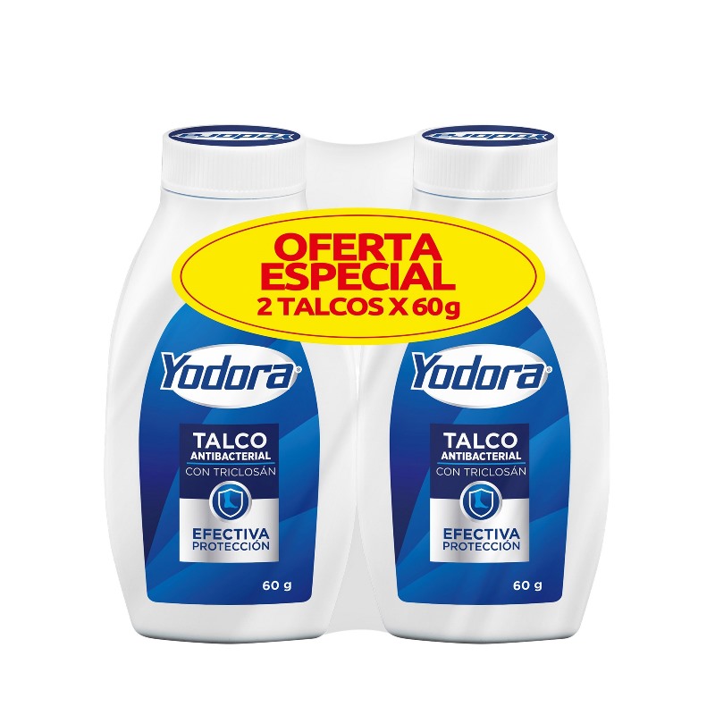 2 Talco Yodora 60 Gr Pe