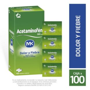 Acetaminofen 500 Mg 100 Tab Mk
