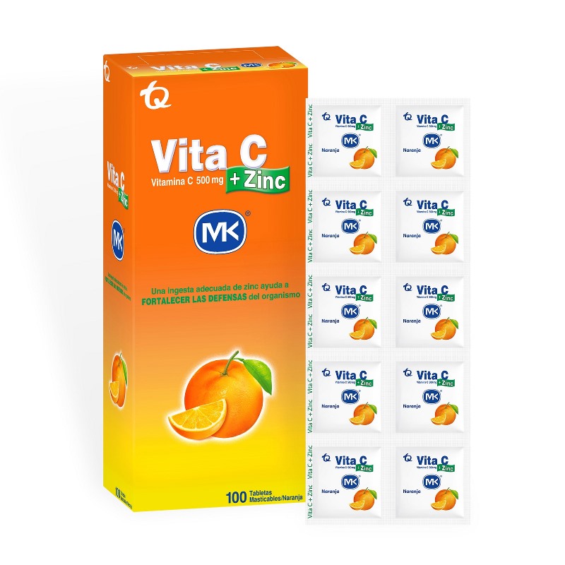 Vitamina Vita C+Zinc Nar Mast 100 Tbs Mk