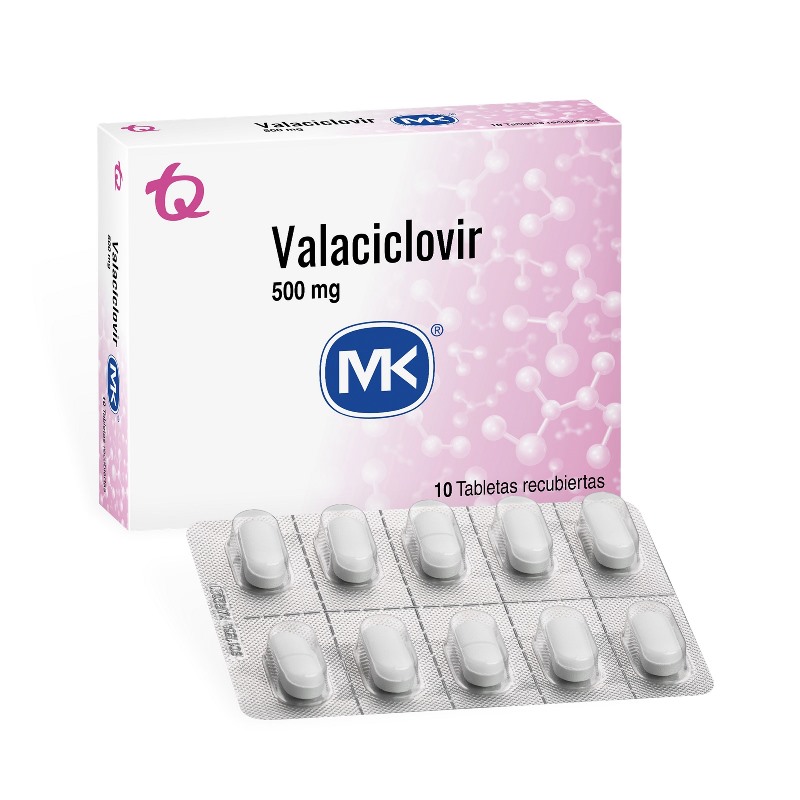 Valaciclovir 500 Mg 10 Tabletas Mk(3%+)