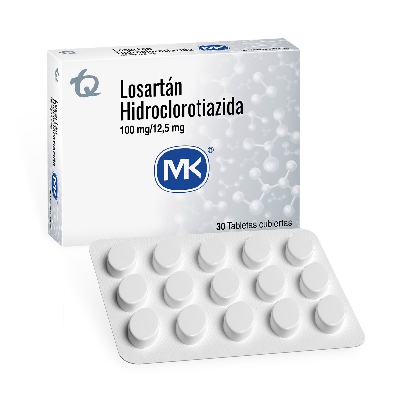 Losartan 100Mg+Hct 125Mg 30 Tbs (Pae)Mk