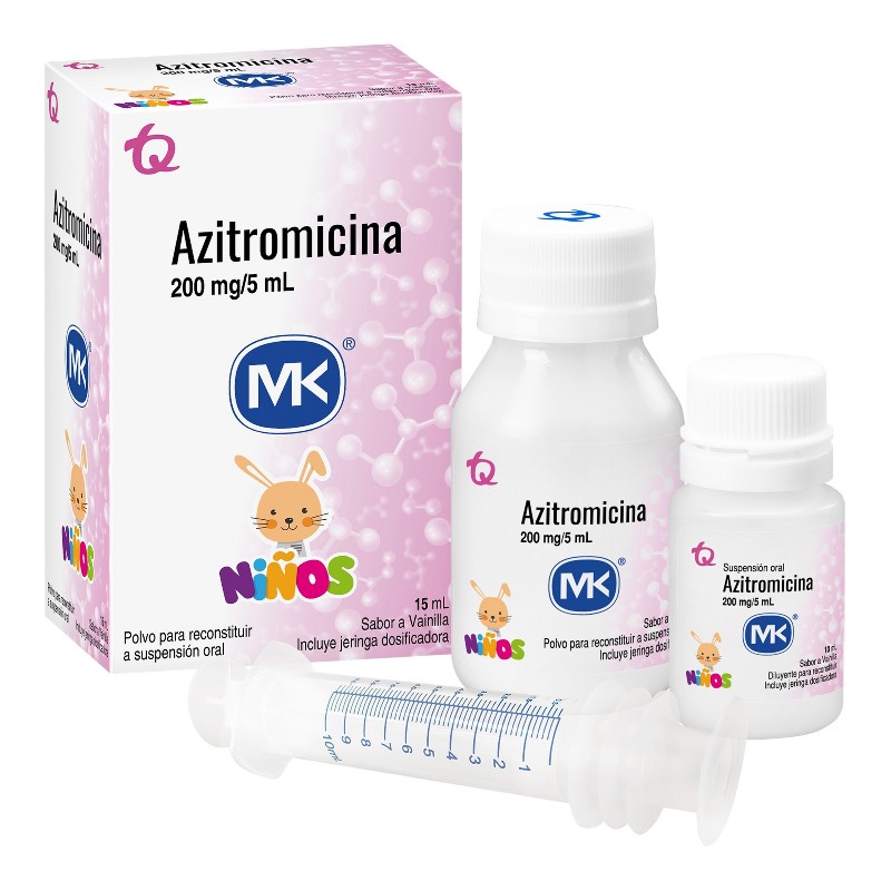 Azitromicina 200Mg/5Ml Polvo 15 Ml Mk