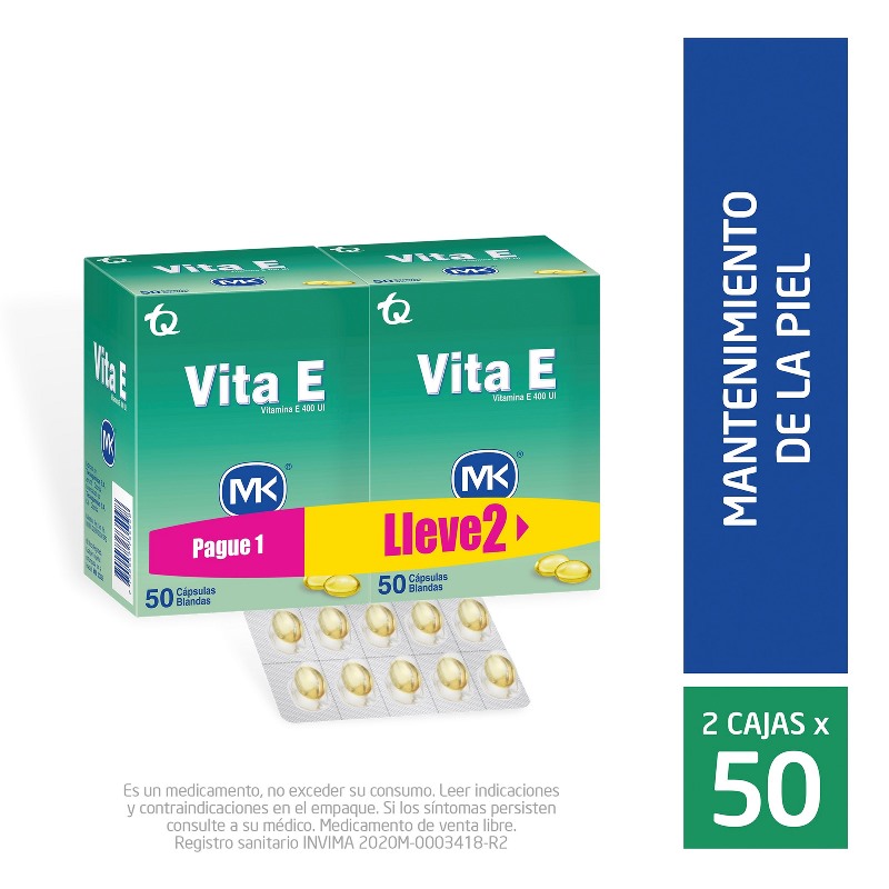 Vitamina E 400 Ui50 Caps Mk Pg1Ll2