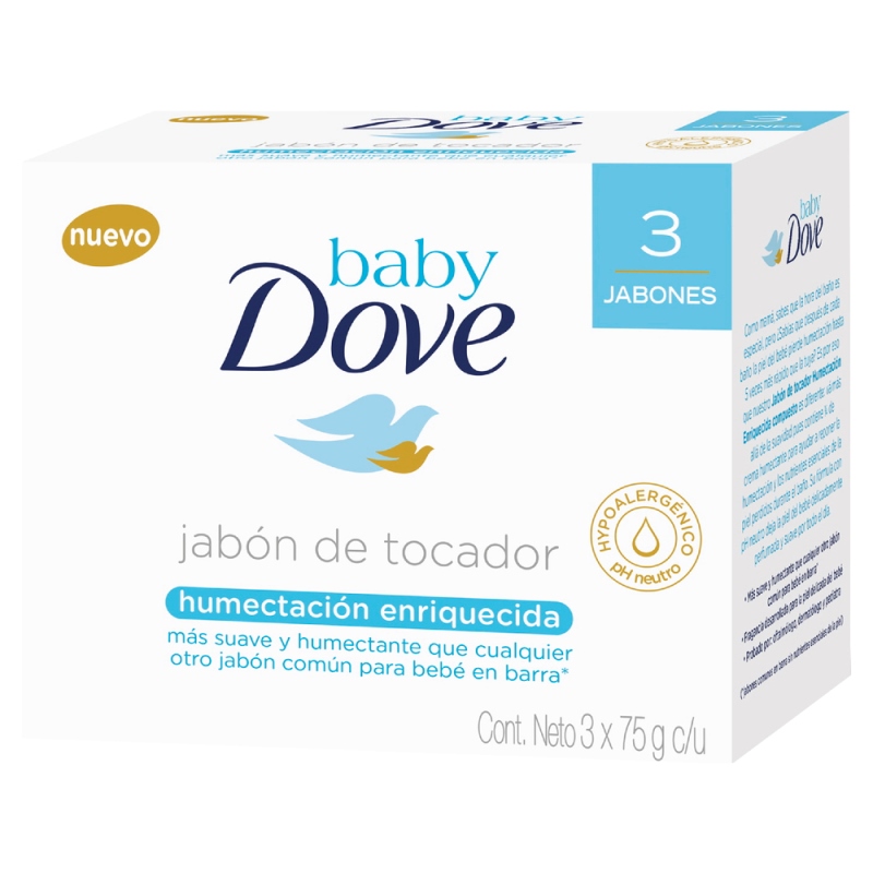 3 Jabones Dove Baby Humectacienri75 Gr