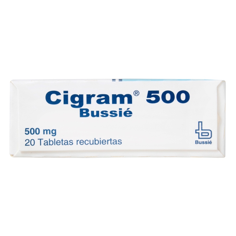 Cigram 500 Mg 20 Tabletas (A)(3%+)(Pae)