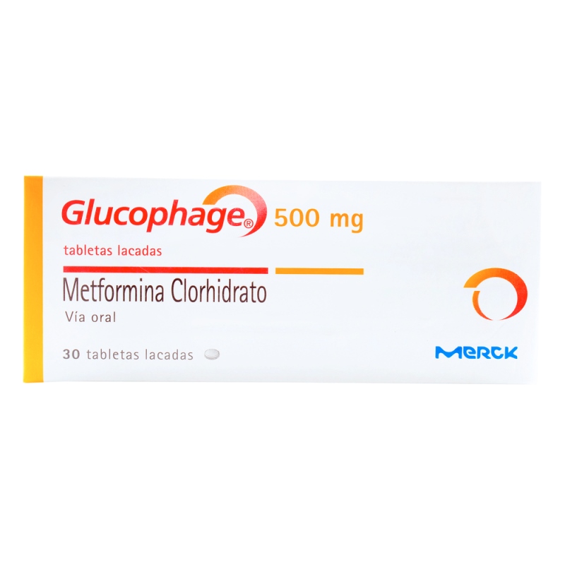 Glucophage 500 Mg 30 Tabletas (3%+)(Pae)