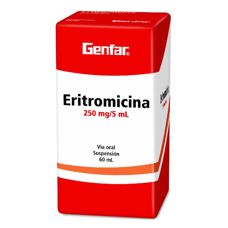 Eritromicina 250 Mg Suspension 60 Ml Gf