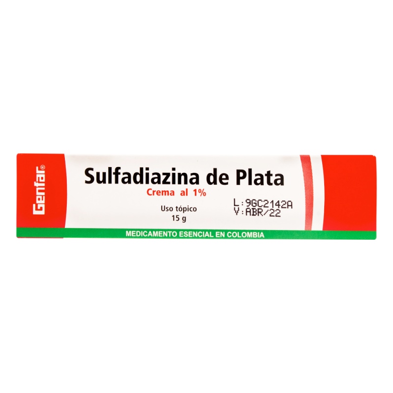 Sulfadiazina De Plata 15 Gr Gf