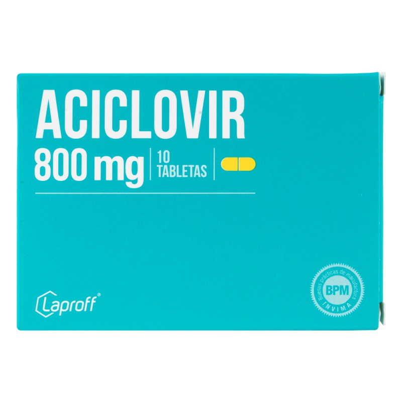 Aciclovir 800 Mg 10 Tabletas Lp