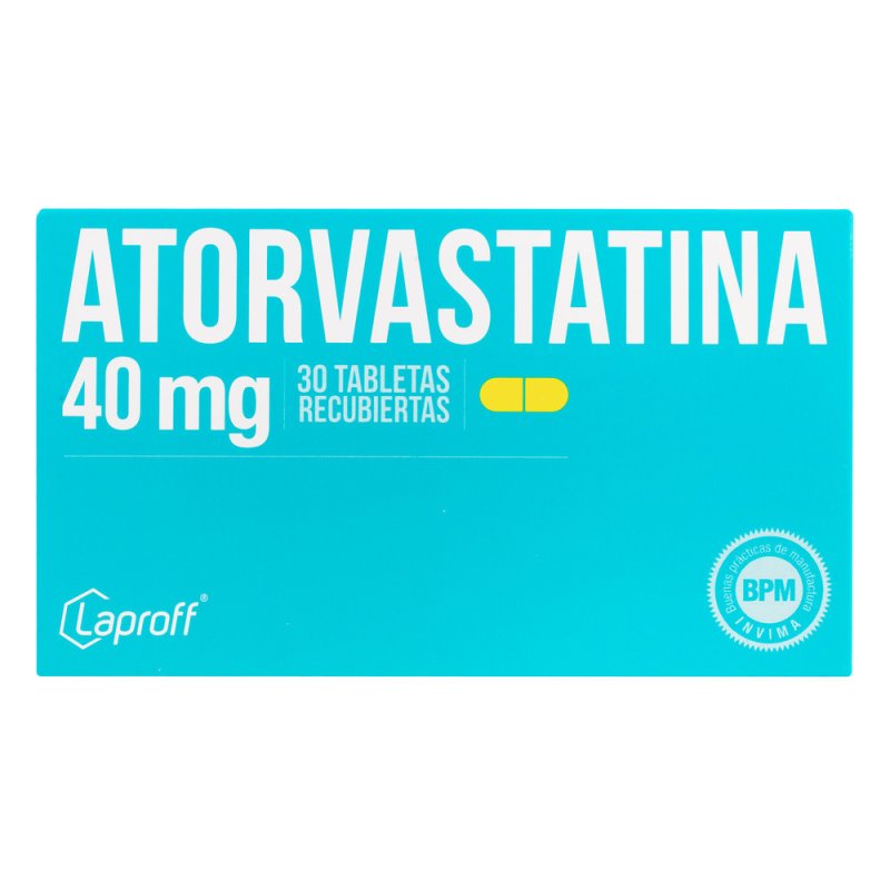 Atorvastatina 40 Mg 30 Tabletas Lp