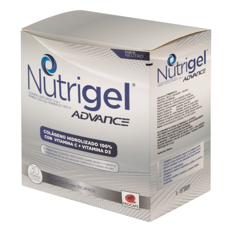 Nutrigel Advance Neutro 30 Und Pc(Pae)