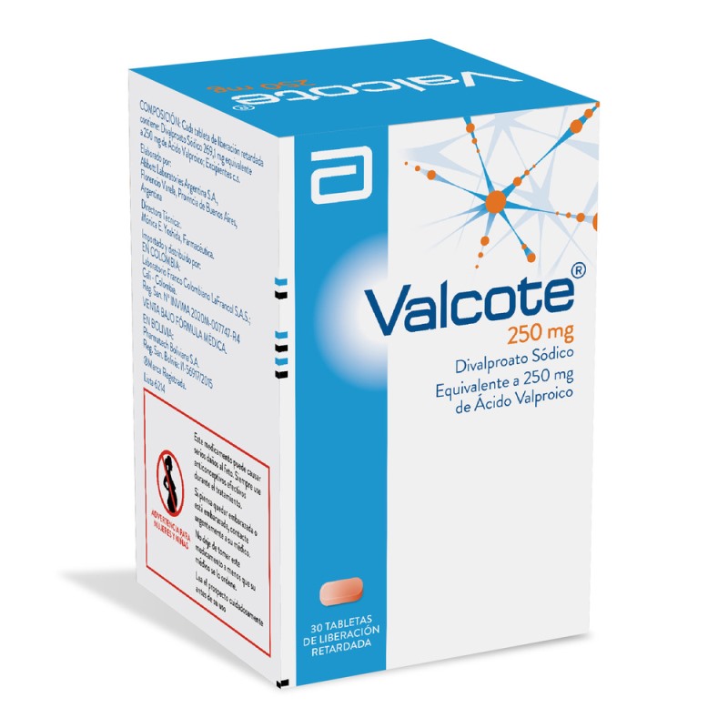 Valcote 250 Mg 30 Tabletas(M)30375(3%+)