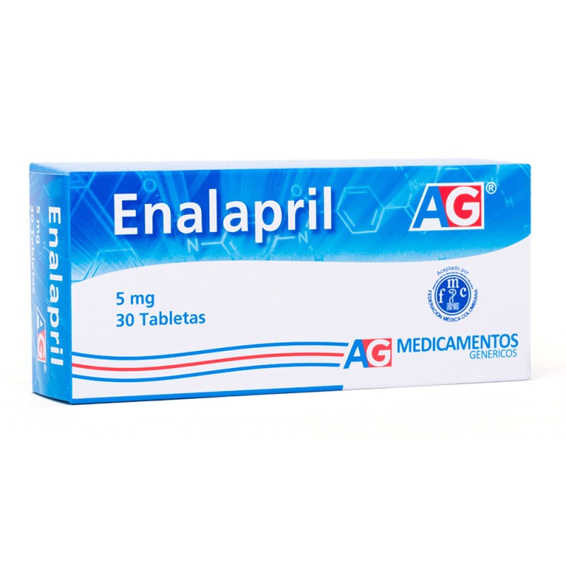 Enalapril 5 Mg 30 Tabletas Ag