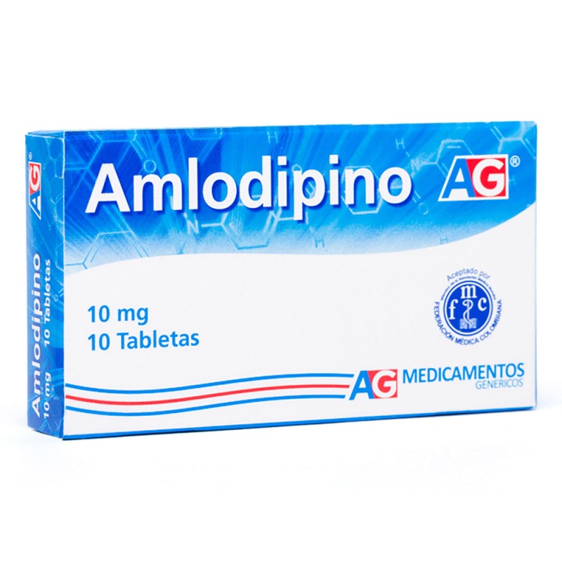 Amlodipino 10 Mg 10 Tabletas Ag