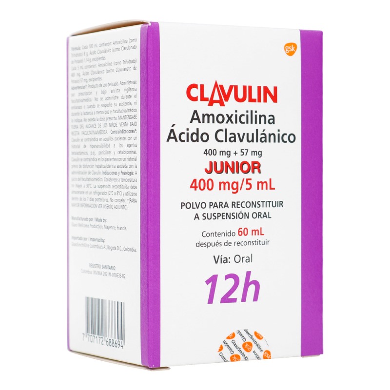 Clavulin Jun 400 Mg/5 Ml 60Ml(3%+)(Pae)