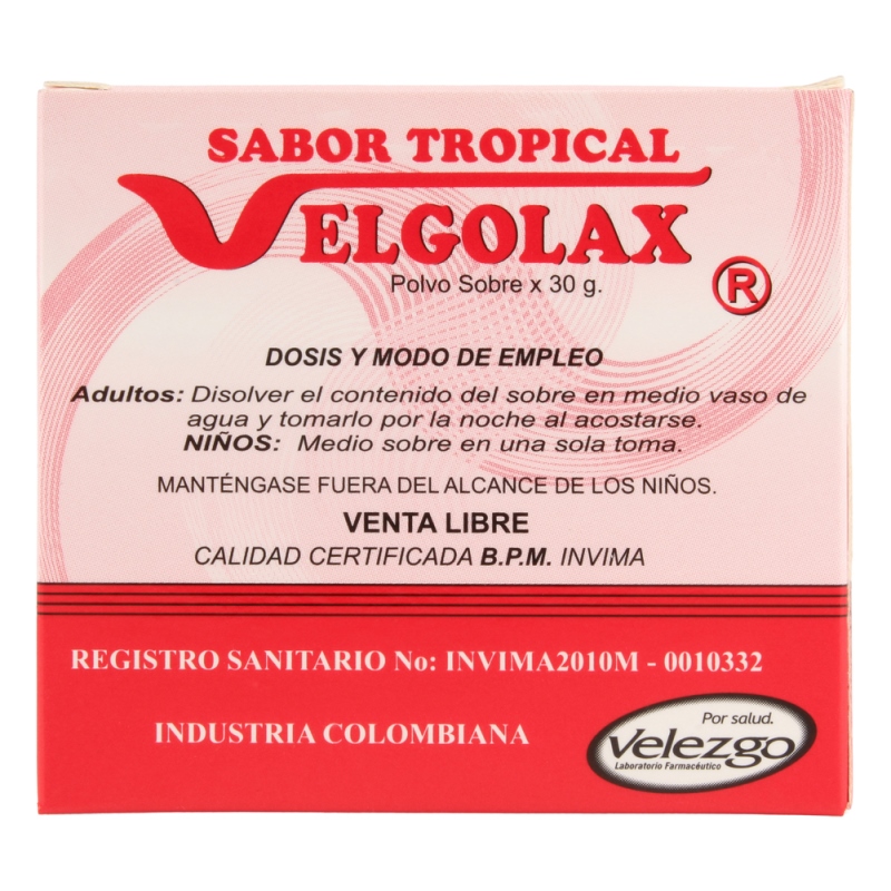 Velgolax Polvo Tropical Sobre 30 Gr