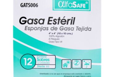 Gasa Alfa Safe Esteril 4X4X2 Yd 24 Und