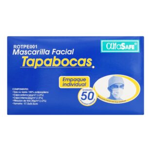 Tapaboca Desechabalfa Azul Ei 50Uds