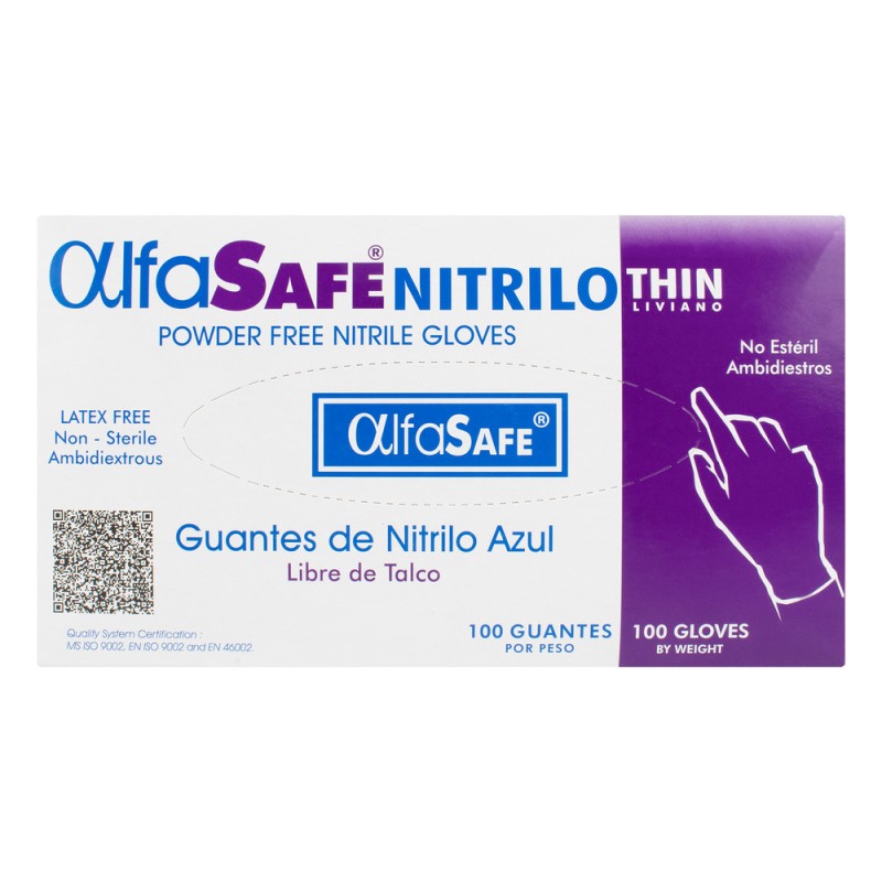 Guante Nitrilo Alfa Livazul Tl 100 Und