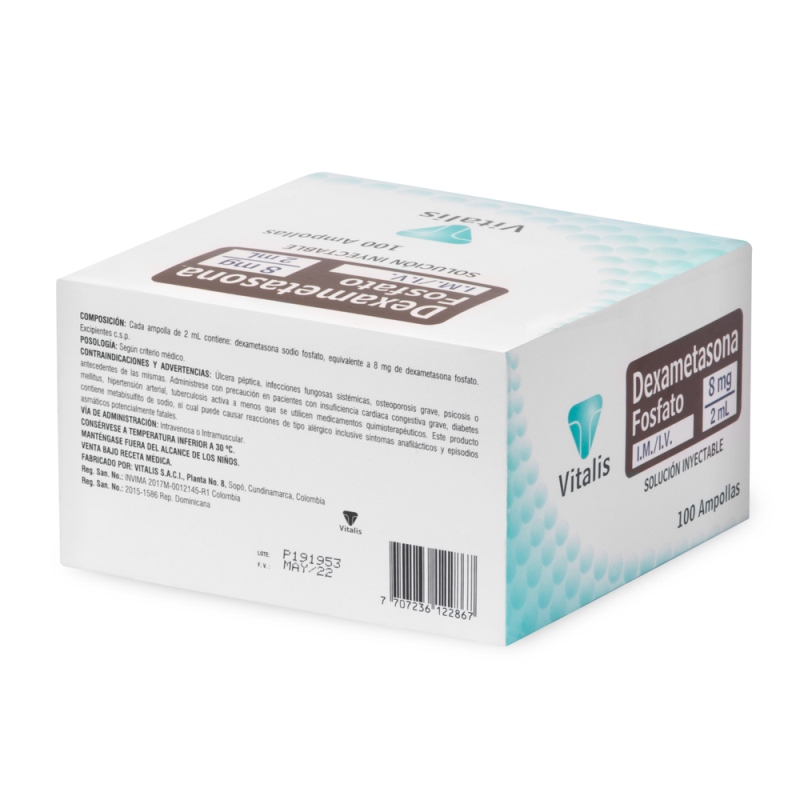 Dexametasona 8Mg/2Ml 100 Ampollas Vt