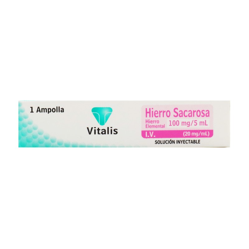 Hierro Sacarosa 100 Mg 1 Amp Vt