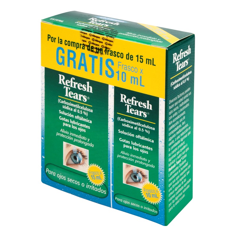 Refresh Tears Gotas Lubr15 Ml+10 Ml