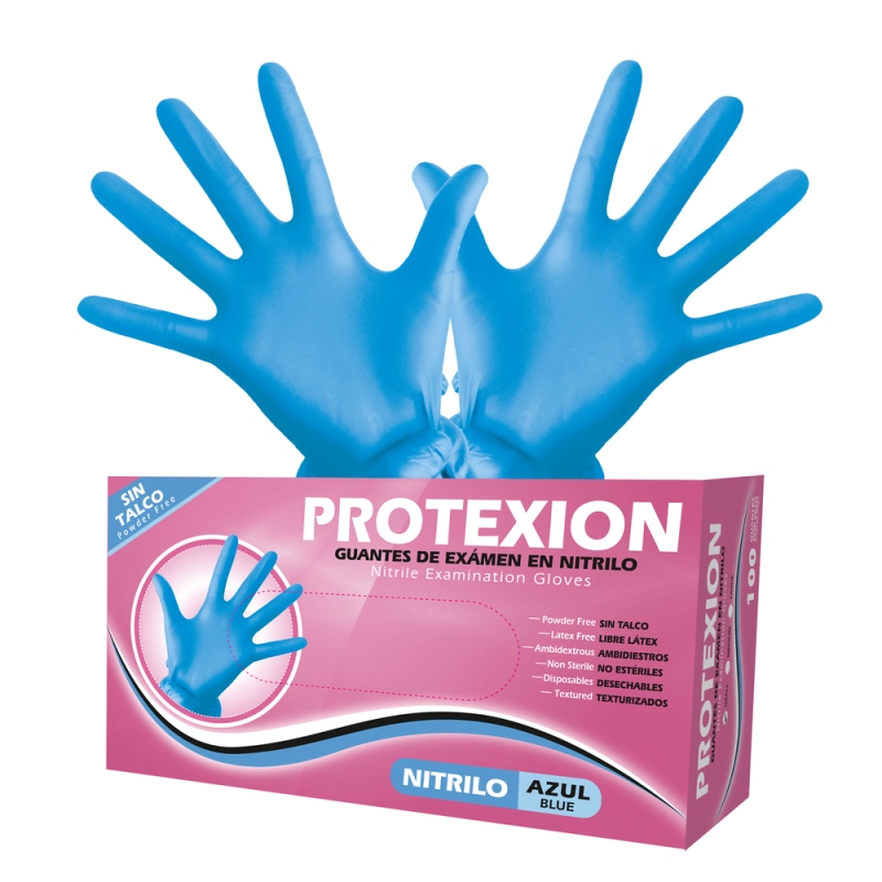 Guante Examen Nitrilo Protex Ts 100 Und