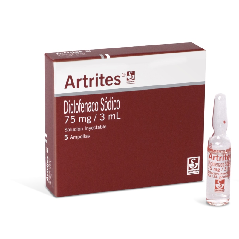 Artrites 75 Mg 3 Ml 5 Amp Diclofen Sod