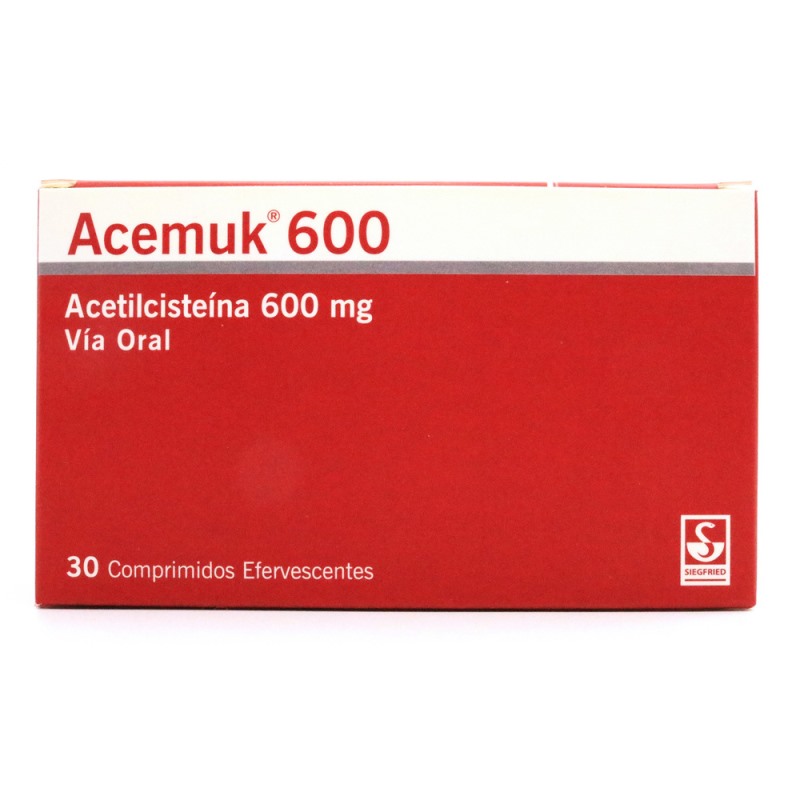 Acemuk 600Mg 30 Tabletas Efervecentes