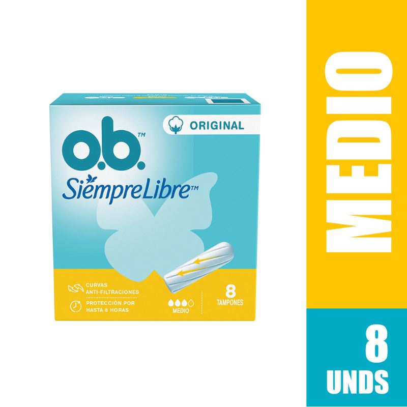 Tampon Ob Siempre Libre Orig Medio 8 Und