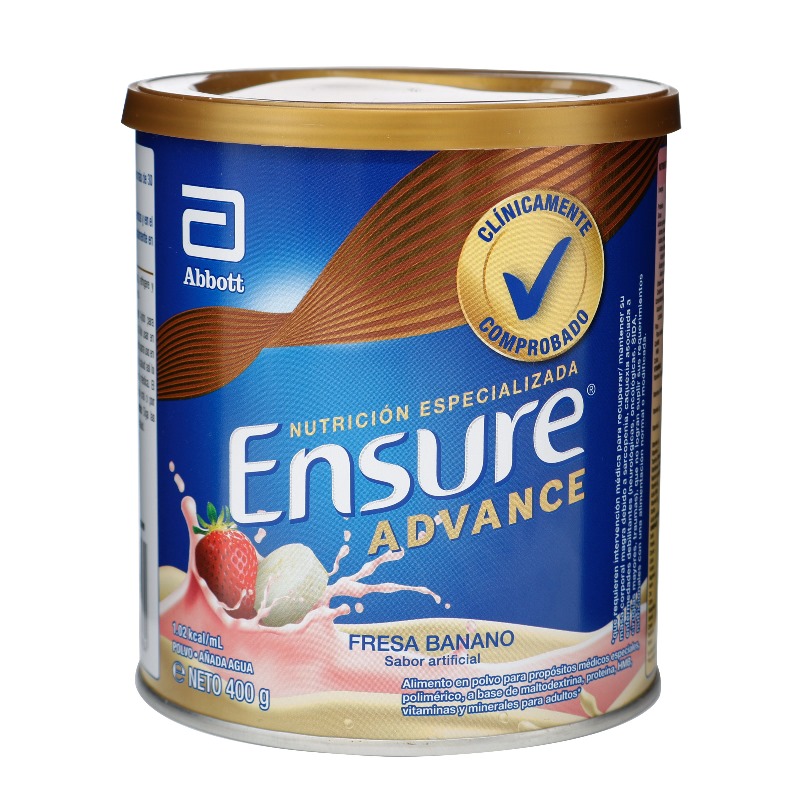 Ensure Advance Fresa Banano Lata 400 Gr